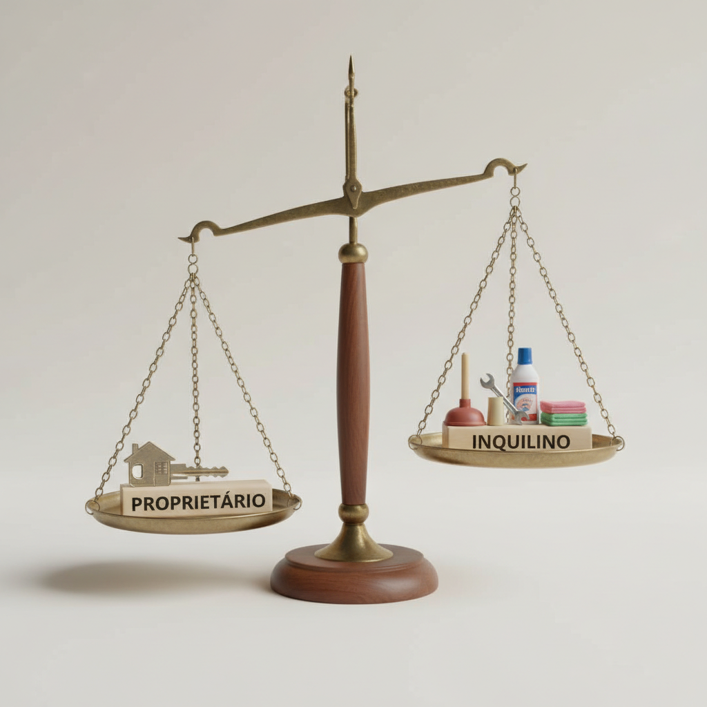 Uma balança com dois lados, um representando