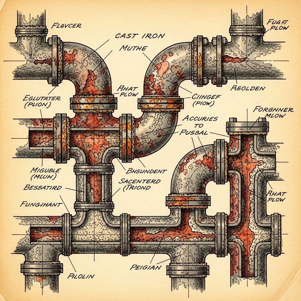 Imagem de um profissional utilizando uma câmera de vídeo inspeção em tubulação.