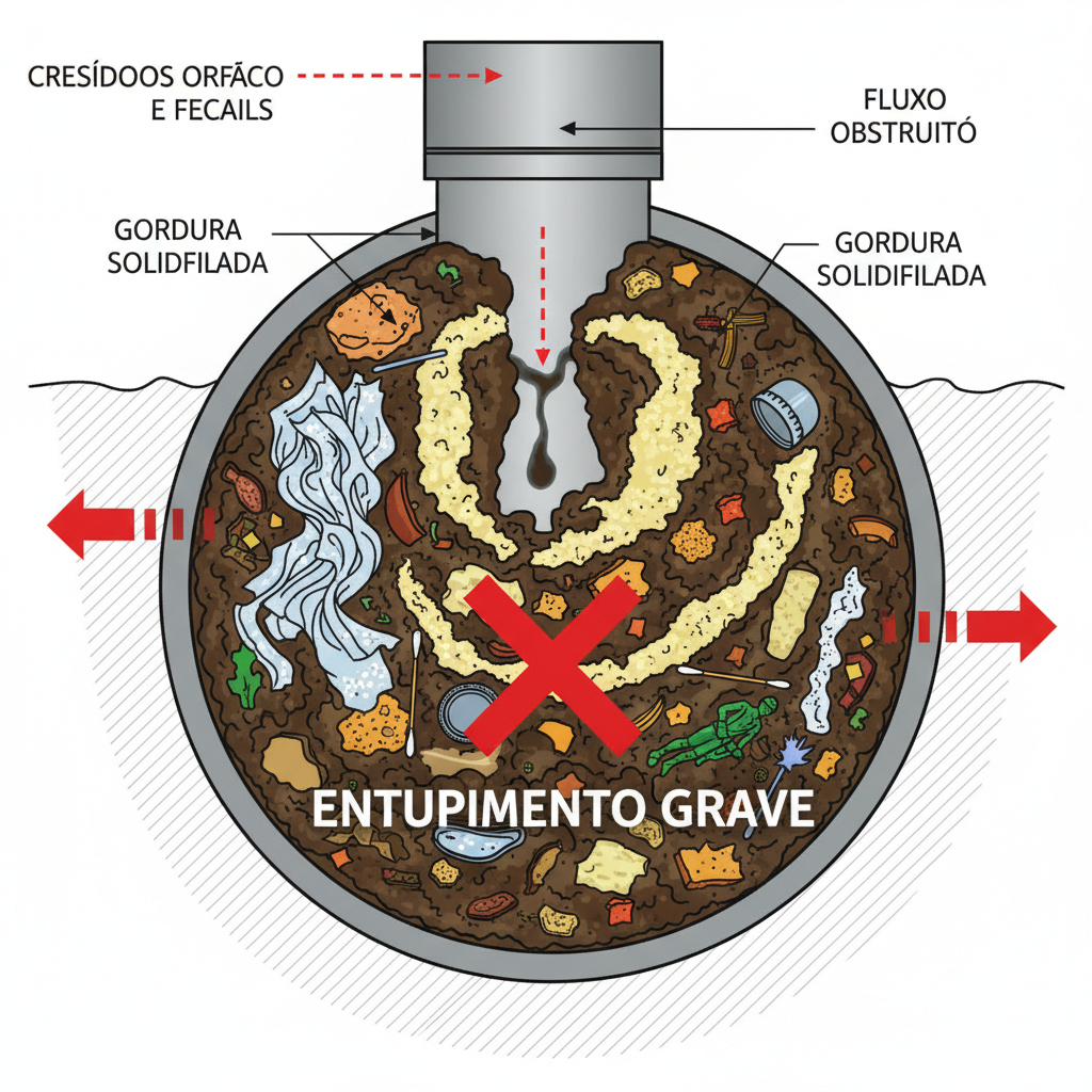 Técnico especializado utilizando um equipamento de videoscopia para inspecionar o interior de uma tubulação de esgoto. Imagem clara da tela exibindo a obstrução em tempo real. Ambiente limpo e profissional.