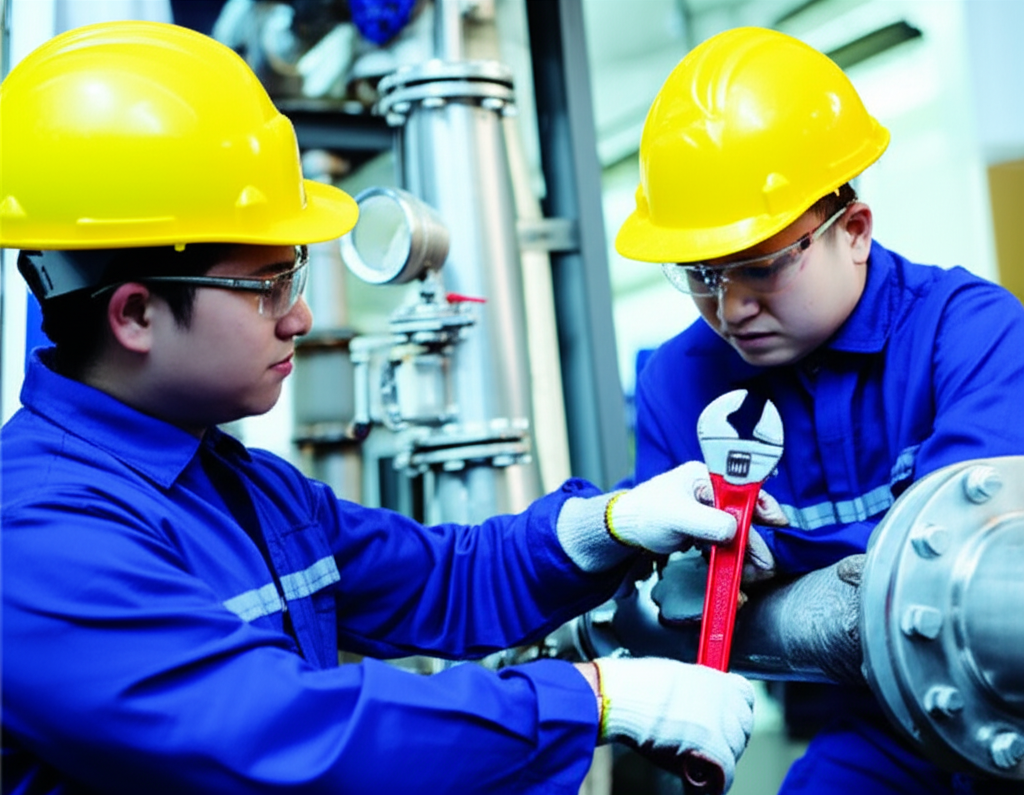 Imagem ilustrativa de pessoas realizando a manutenção preventiva de encanamentos.