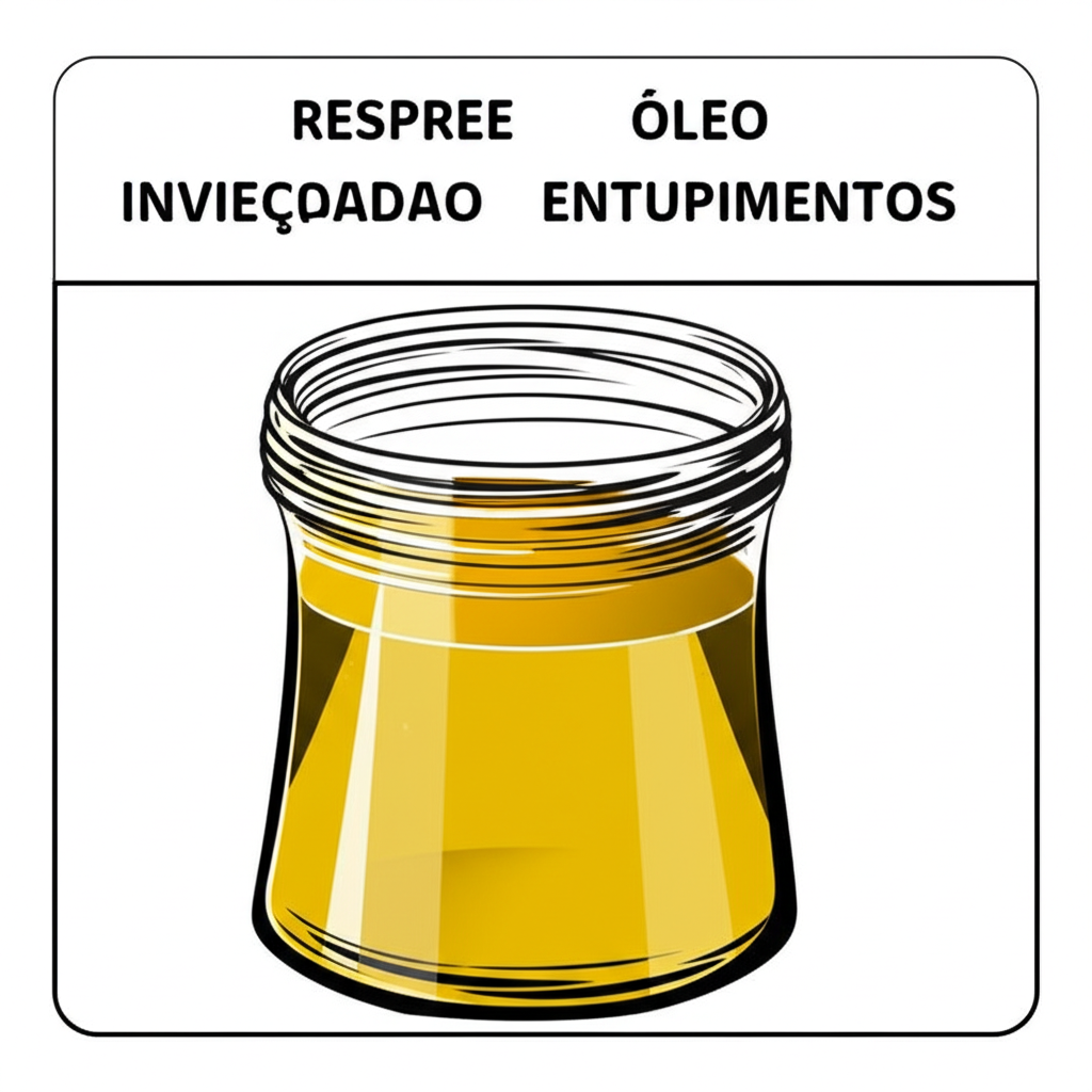 Lista de dicas ilustradas para prevenir o descarte inadequado de óleo e evitar entupimentos.