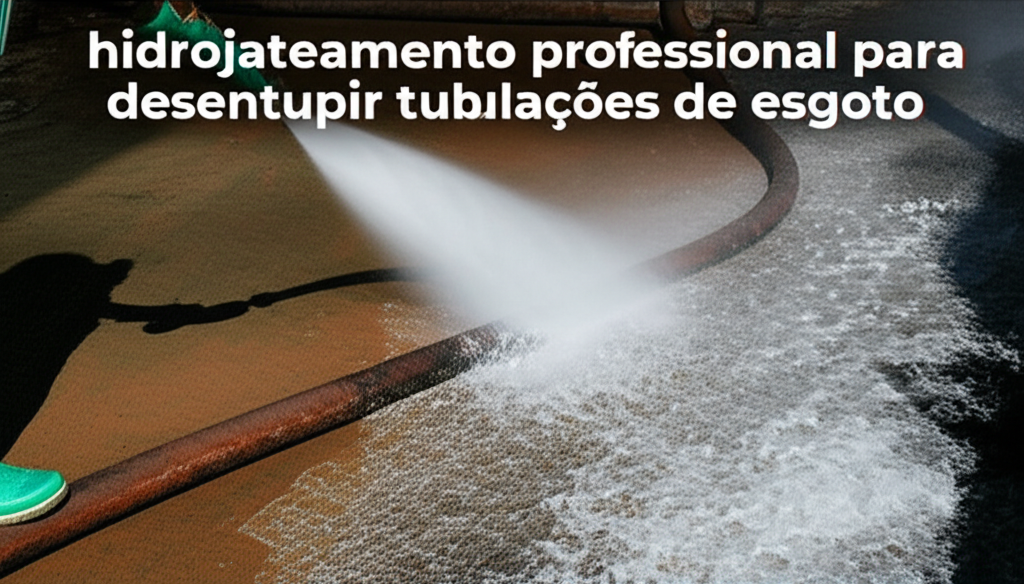 hidrojateamento profissional para desentupir tubulações de esgoto