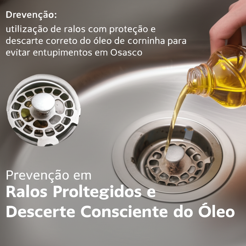 Dicas de prevenção: utilização de ralos com proteção e descarte correto do óleo de cozinha para evitar entupimentos em Osasco.
