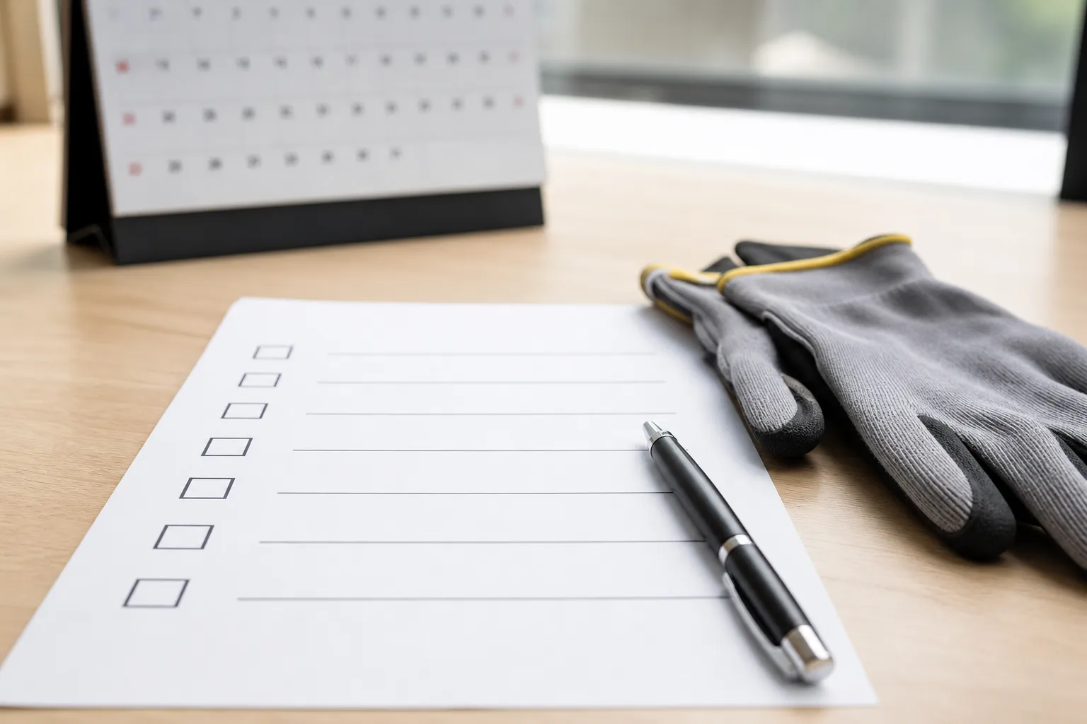 Checklist usado para conferir prazo de garantia do serviço