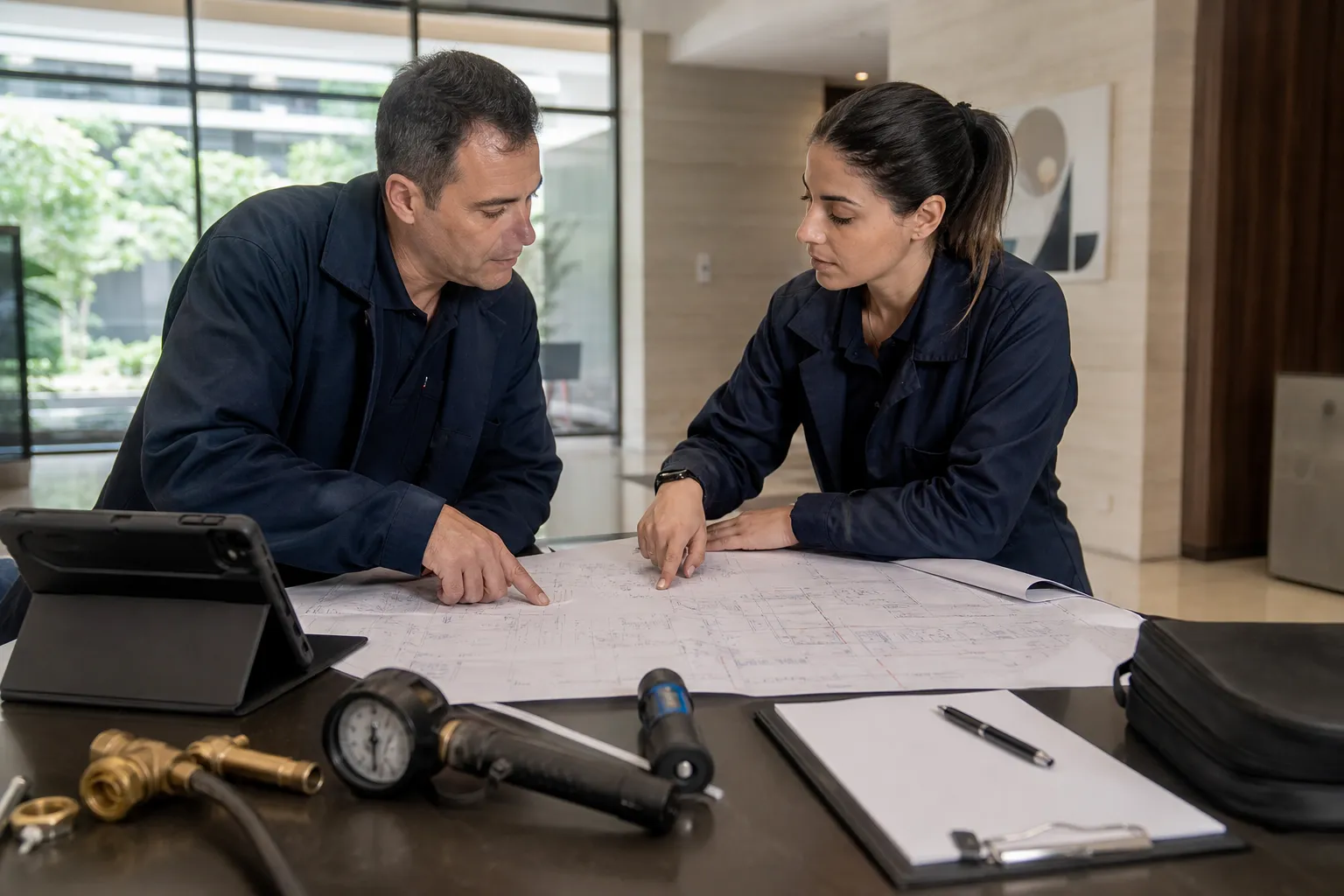 Equipe técnica analisa planta e instrumentos antes de liberar quebra em condomínio de Moema.