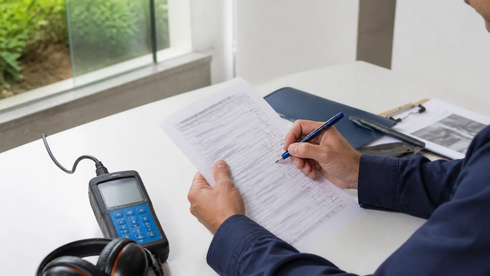 Responsável confere orientações após avaliação relacionada a caca vazamento quando e necessario.