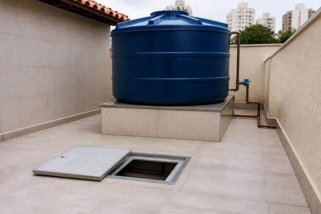 Sinal inicial relacionado a caixa dagua em sao paulo atendimento em imóvel residencial.