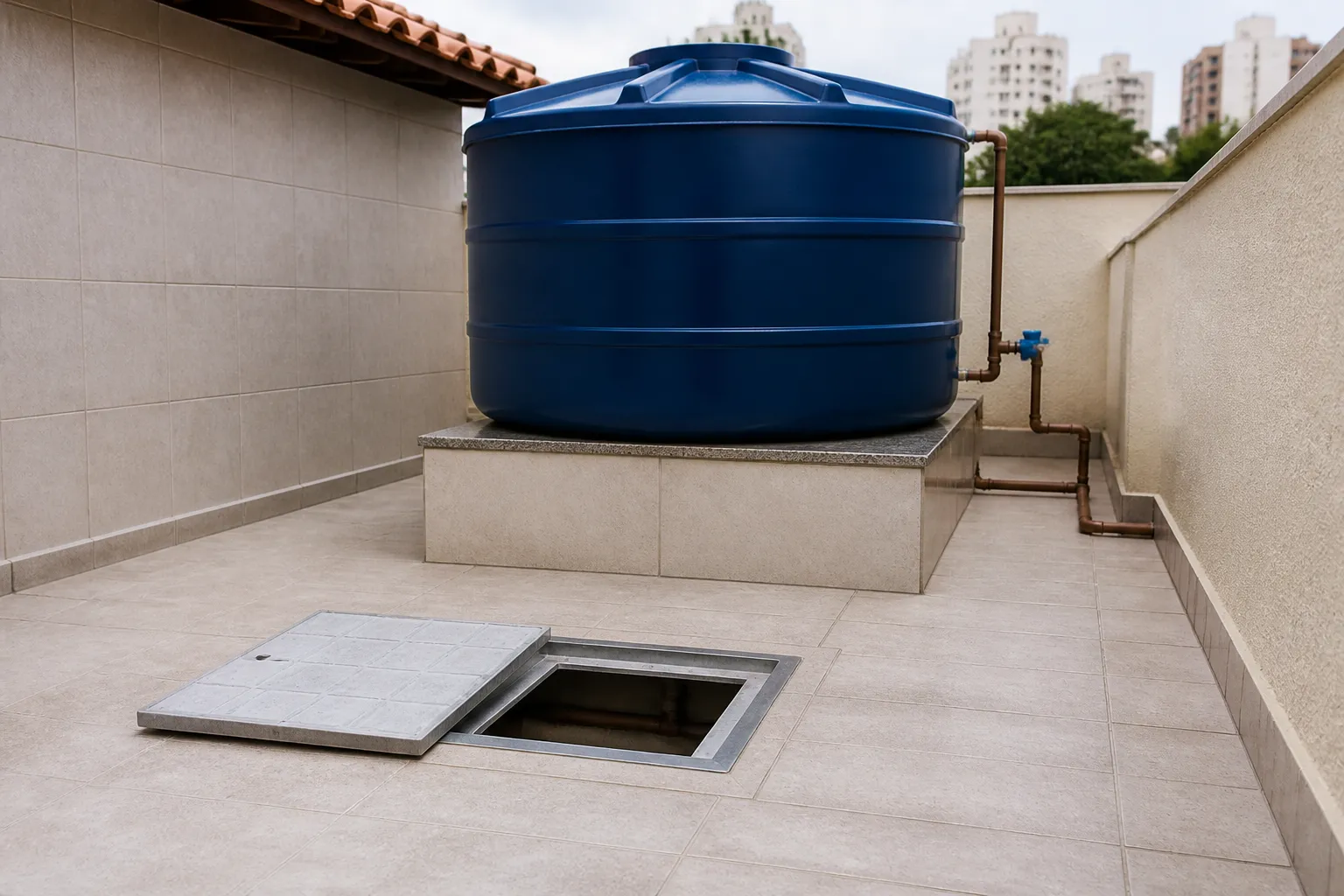 Sinal inicial relacionado a caixa dagua em sao paulo atendimento em imóvel residencial.