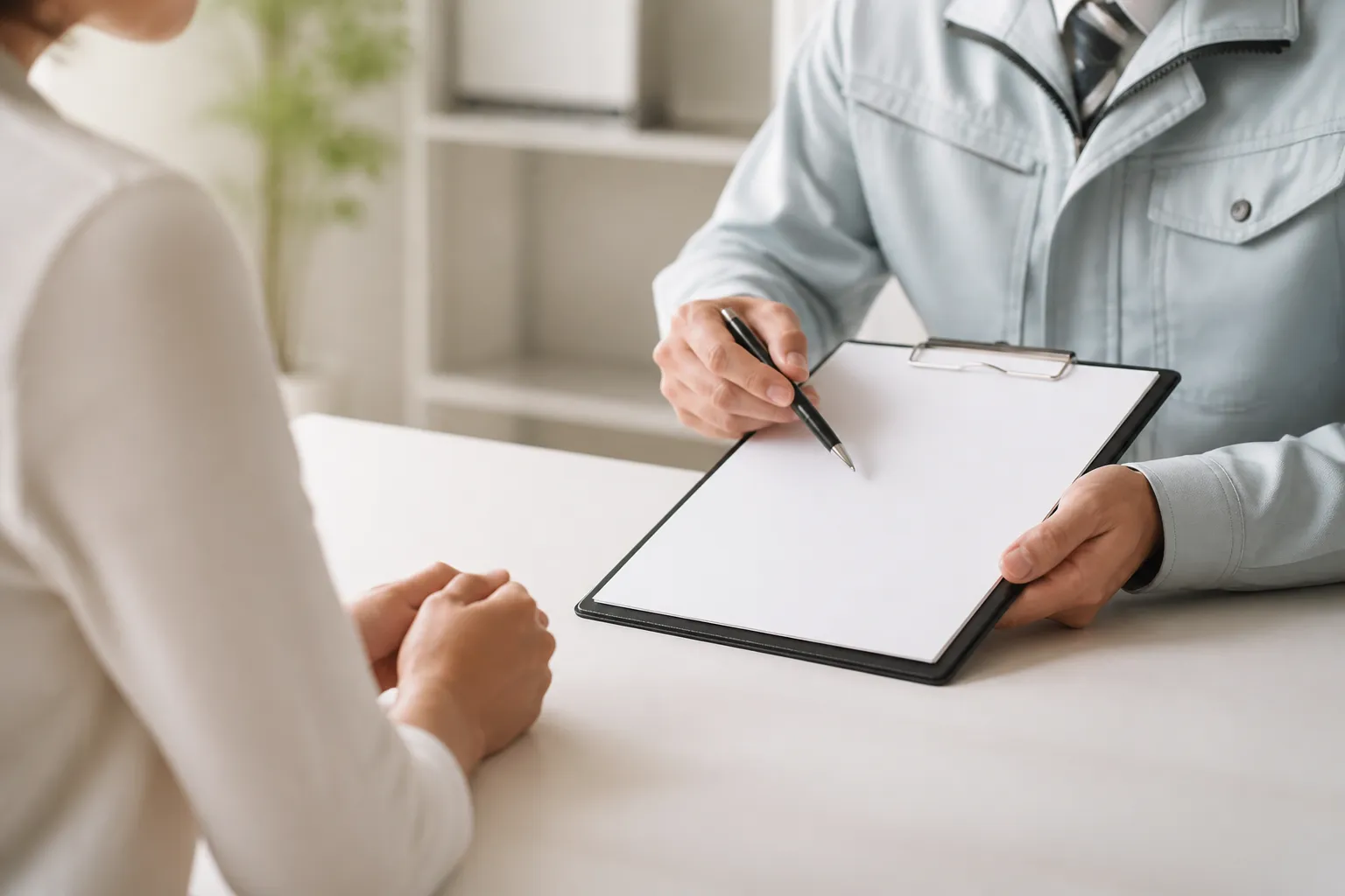 Responsável confere orientações após avaliação relacionada a diagnostico sem quebra etapas do servico.