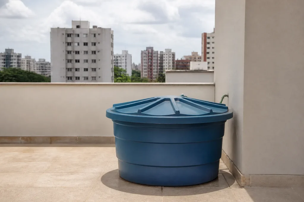 Sinal inicial relacionado a Caixa d’Água em Condomínio Quem Cuida em imóvel residencial.