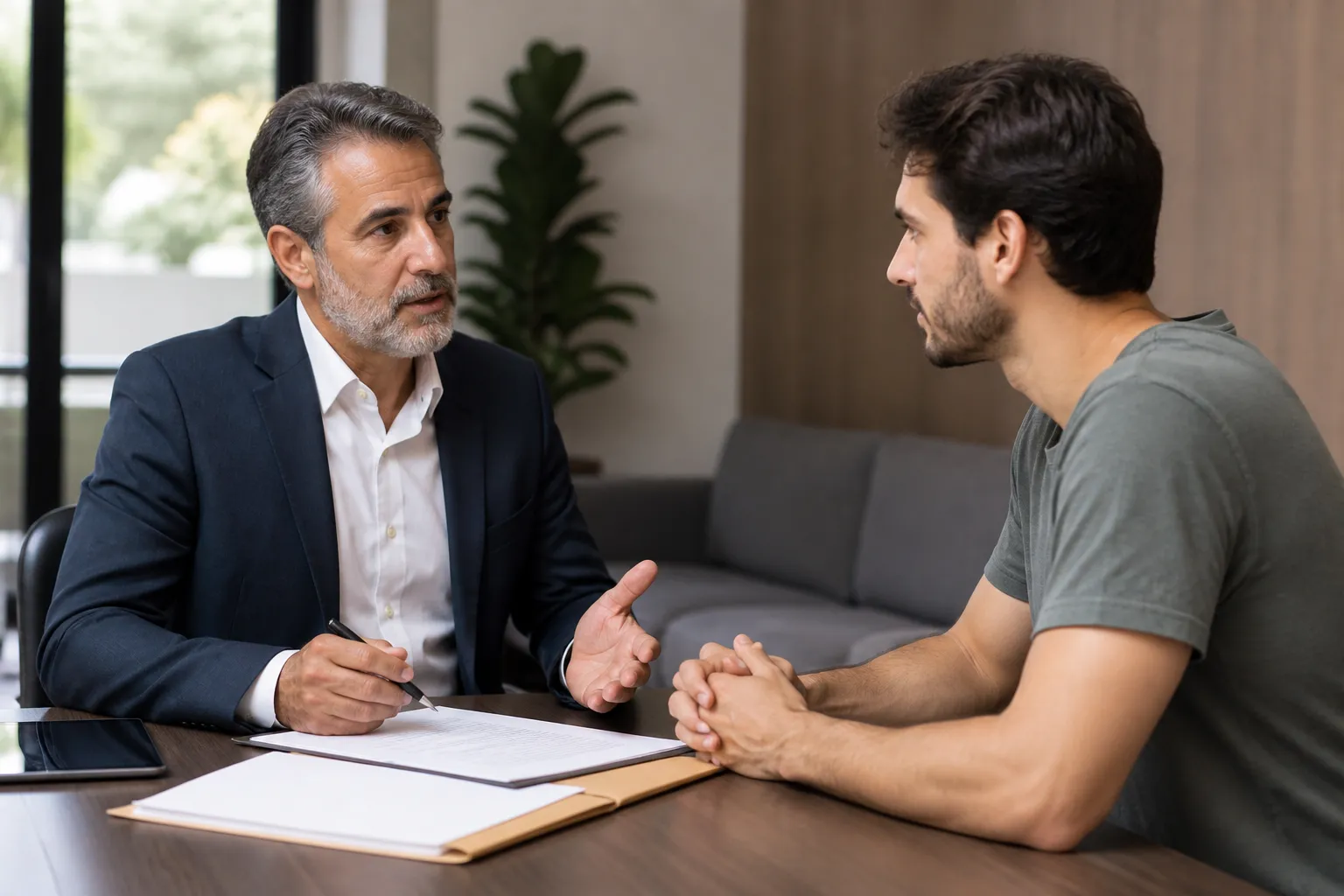 Responsável confere orientações após avaliação relacionada a vazamento em condominio sindico ou morador.