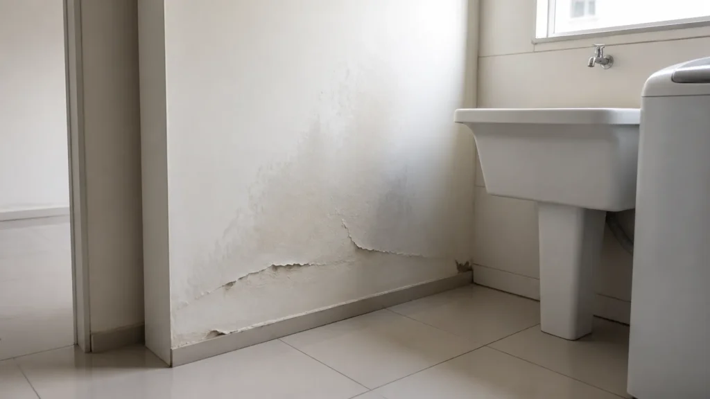 Sinal inicial relacionado a vazamento sem reparo prejuizos comuns em imóvel residencial.