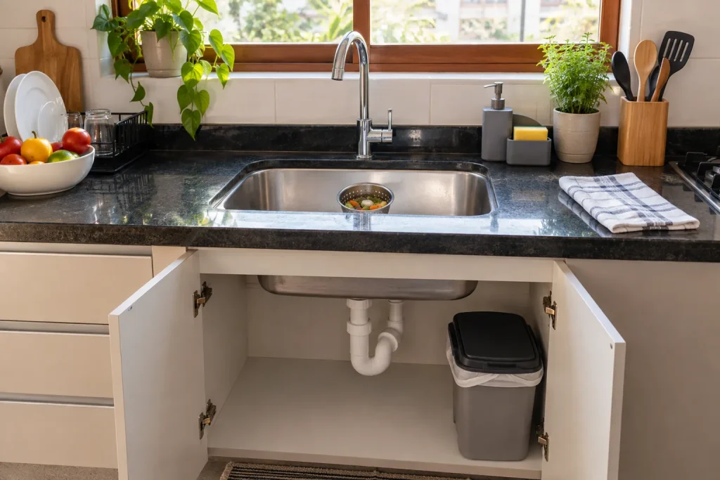 Sinal visível relacionado a Por que a cozinha precisa de rotina preventiva no imóvel.