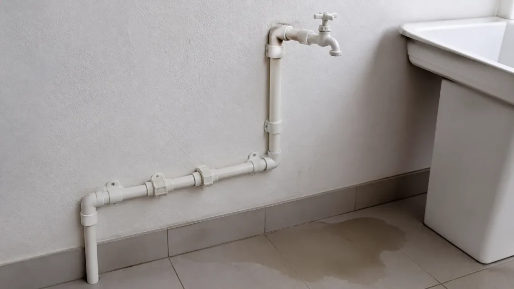 Sinal inicial relacionado a vazamento em rede fria como localizar em imóvel residencial.