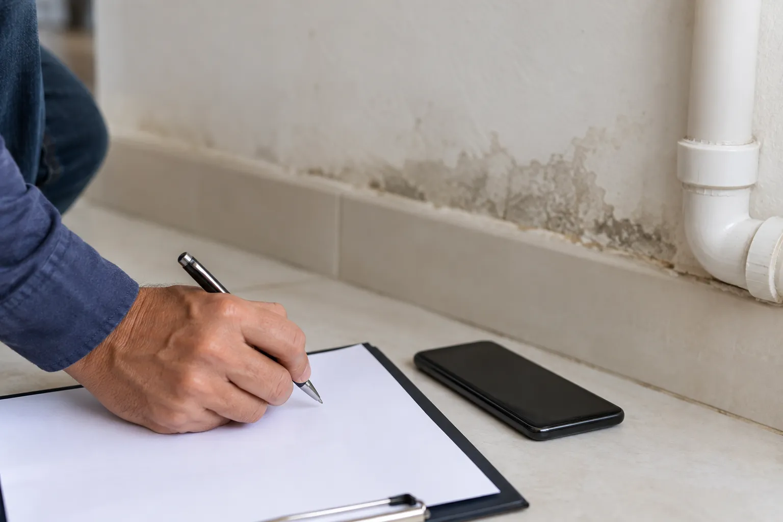 Registro de observações para vazamento invisivel como desconfiar.