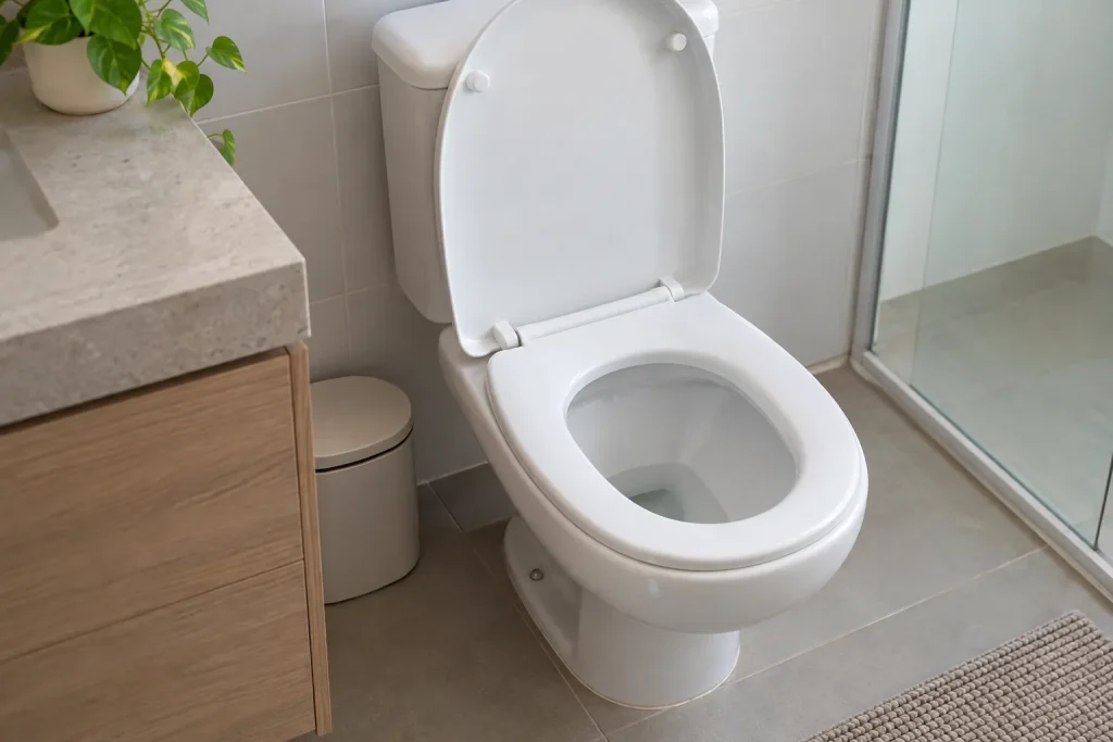 Sinal visível relacionado a Quando a água do vaso baixando devagar merece atenção no imóvel.