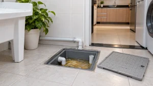 Sinal visível relacionado a Quando o cheiro forte na caixa de gordura é um alerta no imóvel.