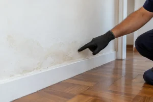 Morador compara aumento de consumo com hidrômetro residencial em área externa.